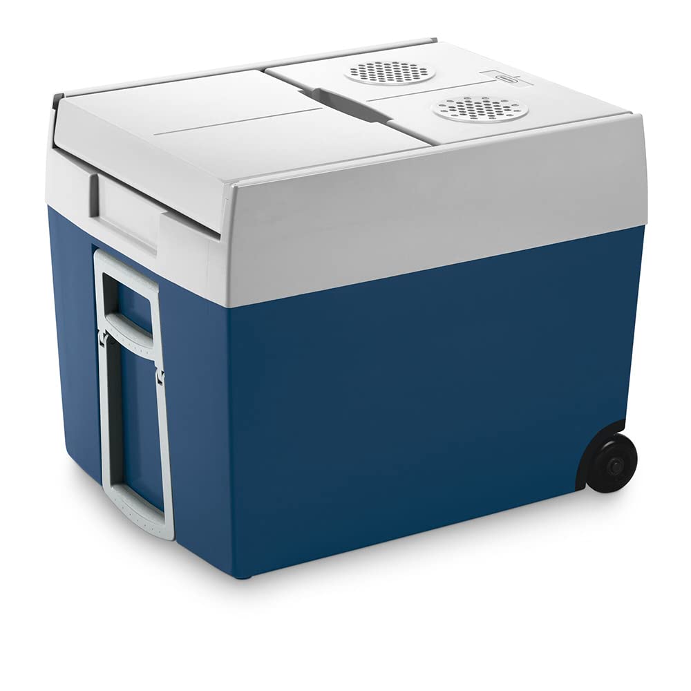 Mobicool MT48W AC/DC - electric cooler with wheels suitable for a complete crate of drinks/beer, 48 liters, 12V and 230V for car, truck, boat, camper, and socket.