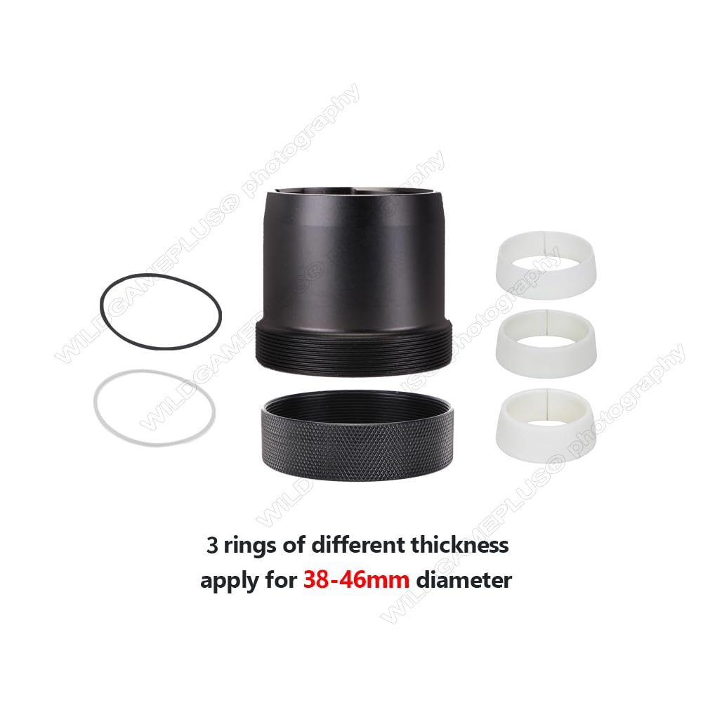 wildgameplus 38-46mm quick release adapter mount sleeve compatible with Pard NV007/NV007A/NV007V/Sytong HT-66 HT-77 accessories NV007-ADP46