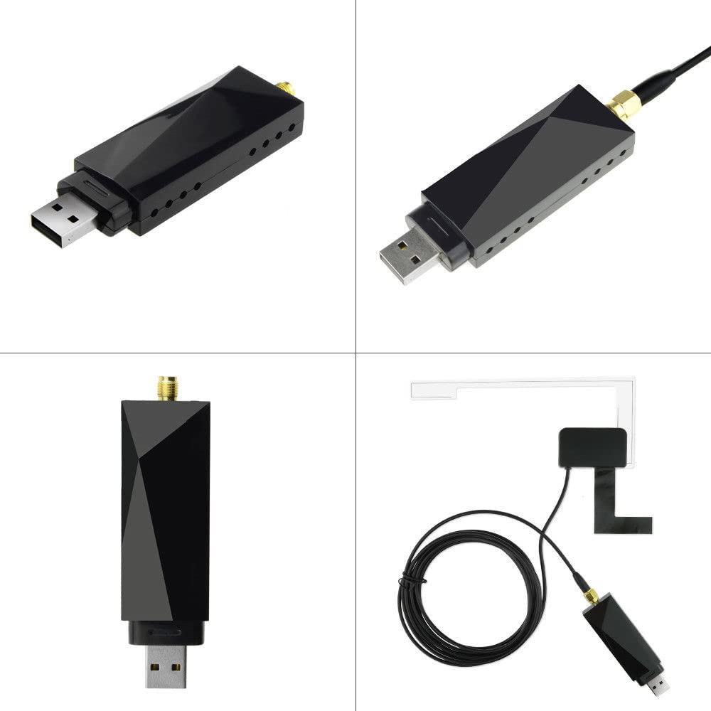 DollaTek DAB Radio Receiver in-Car Antenna Digital DAB+ Adapter Tuner Box Audio USB Amplified Loop Antenna Decoding Radio Reception for Android