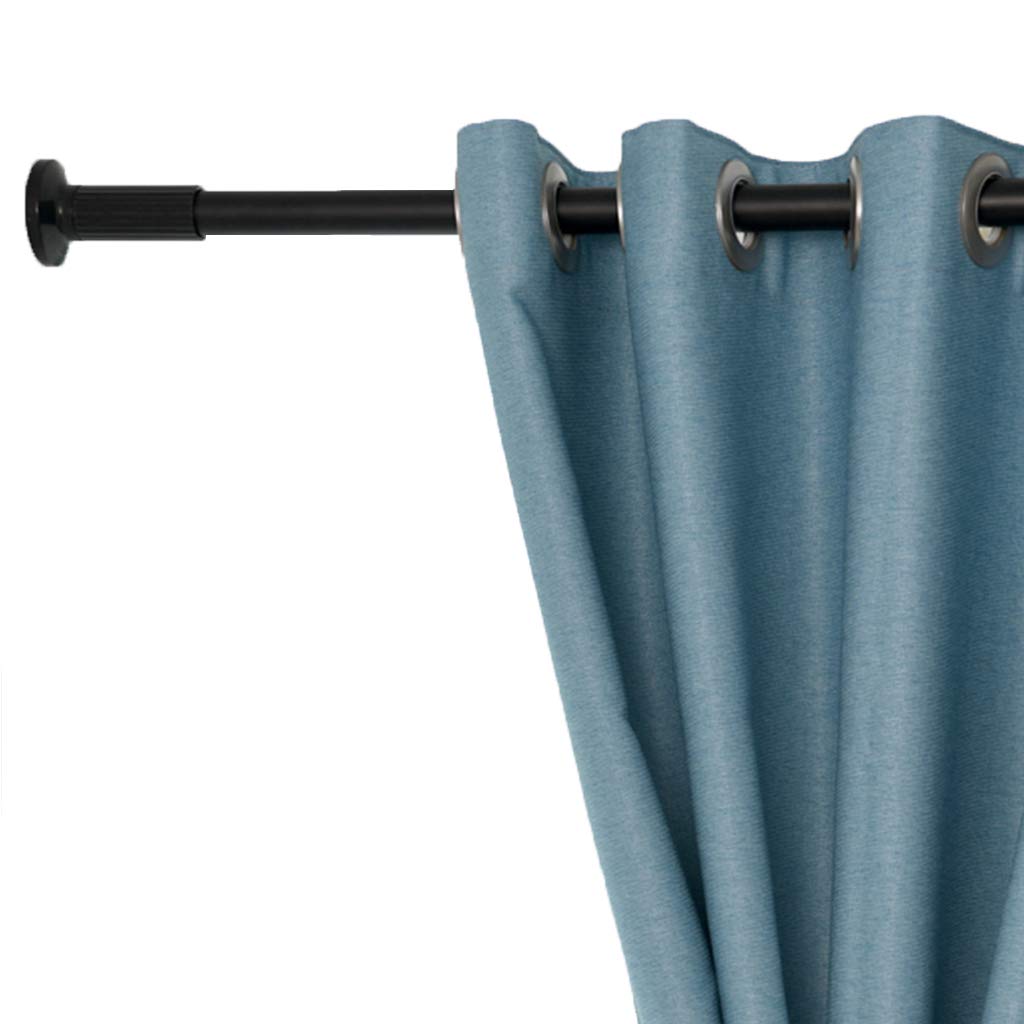 WHITNEY Extra Long Curtain Rod, No Drilling Required. Extendable Stainless Steel Curtain Rod for large windows, shower rooms, cabinets. 92-127cm.