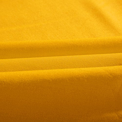 WOLTU® 8X Pillowcase Cushion Cover 100% Cotton with Zipper, 8 Pack Sofa Cushion Decorative Pillow Case Cover, 60x60 cm, Yellow