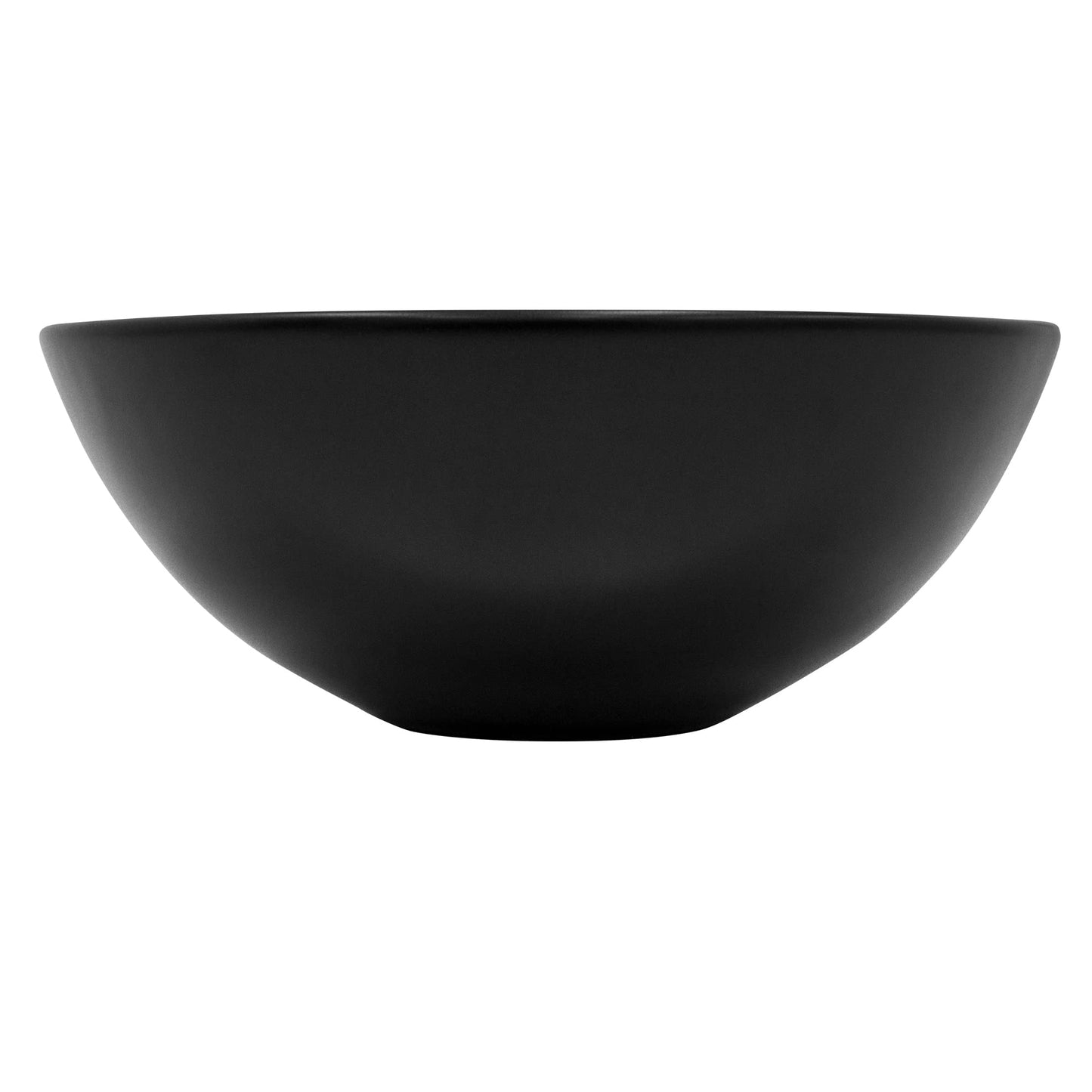 ML-Design ceramic washbasin in matte black Ø 280 x 150 mm, Round countertop basin, Modern washstand, Washbowl with drain hole, Hand washbasin for bathroom/guest toilet.