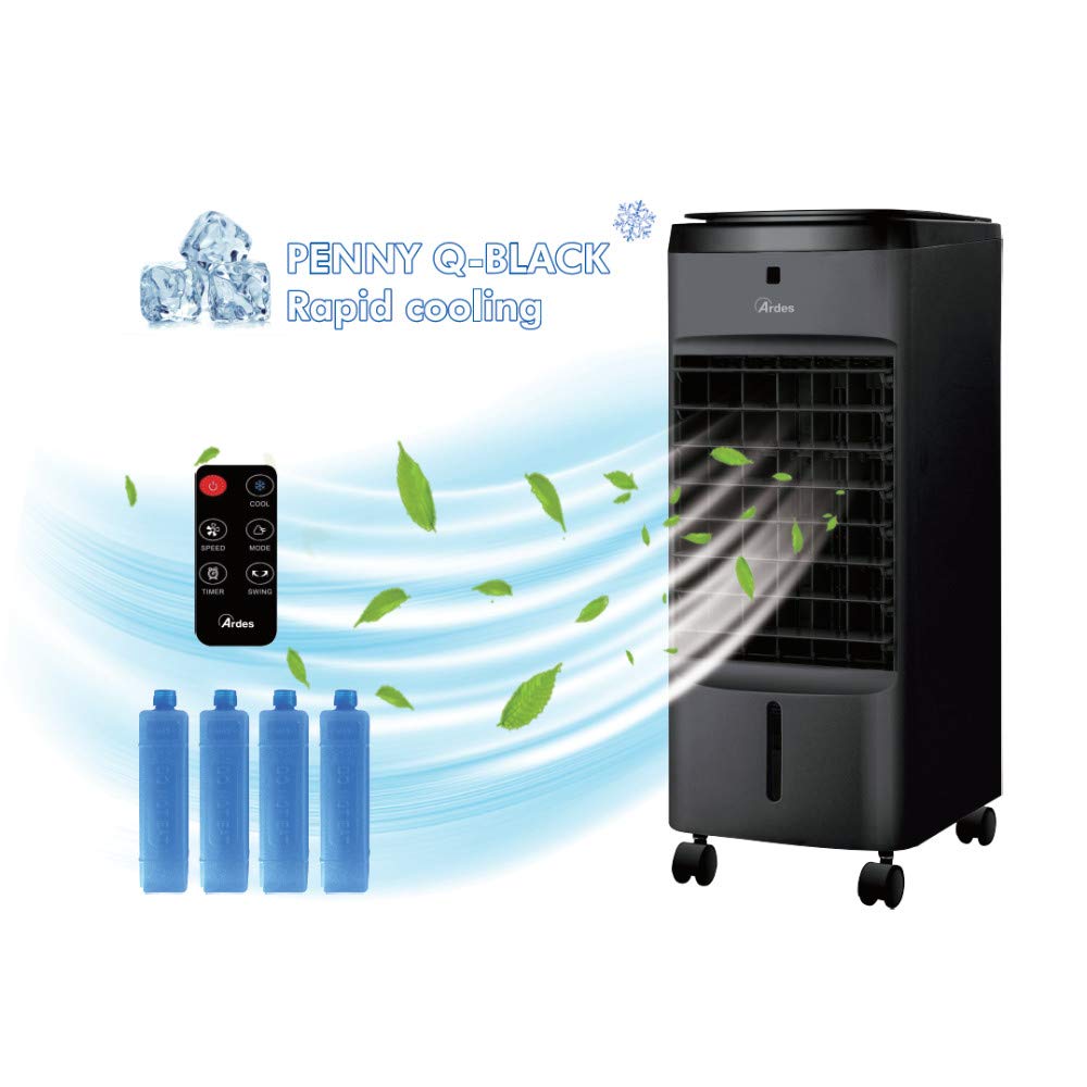 Ardes AR5AMR08 Penny humidifier with digital controls, timer, and remote control, 4L tank capacity, black