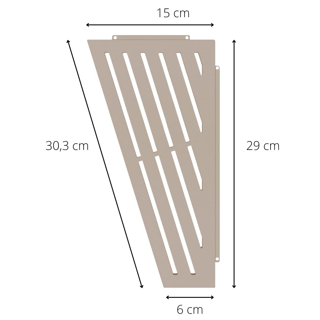 Ablago Board shower shelf/corner shelf for shower - installable retroactively without drilling SHELF 150 x 290 x 60 mm (Beige)