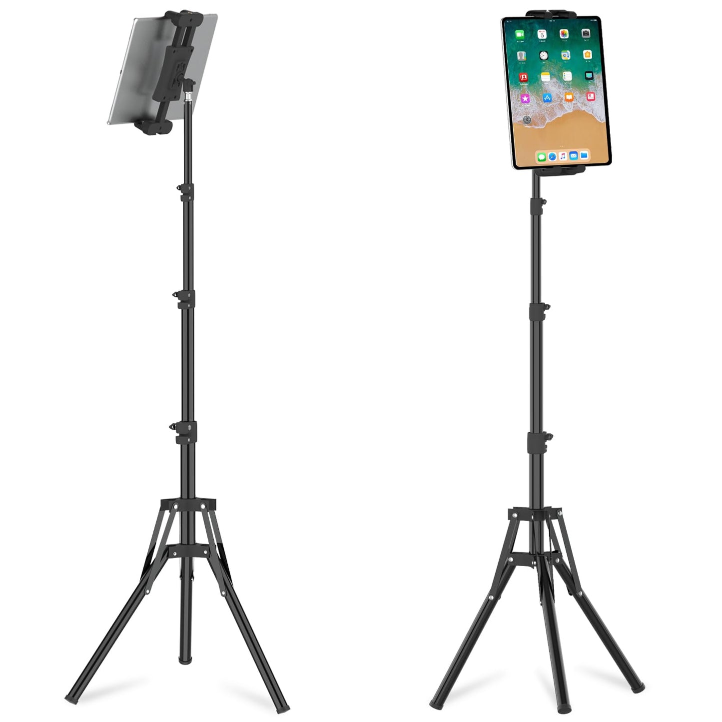 Cenawin tablet stand holder, iPad stand holder adjustable up to 160cm tablet stand floor stand for iPad Pro Air Mini, Samsung Galaxy Tab, 4.7-13.5 inch tablets and phones.