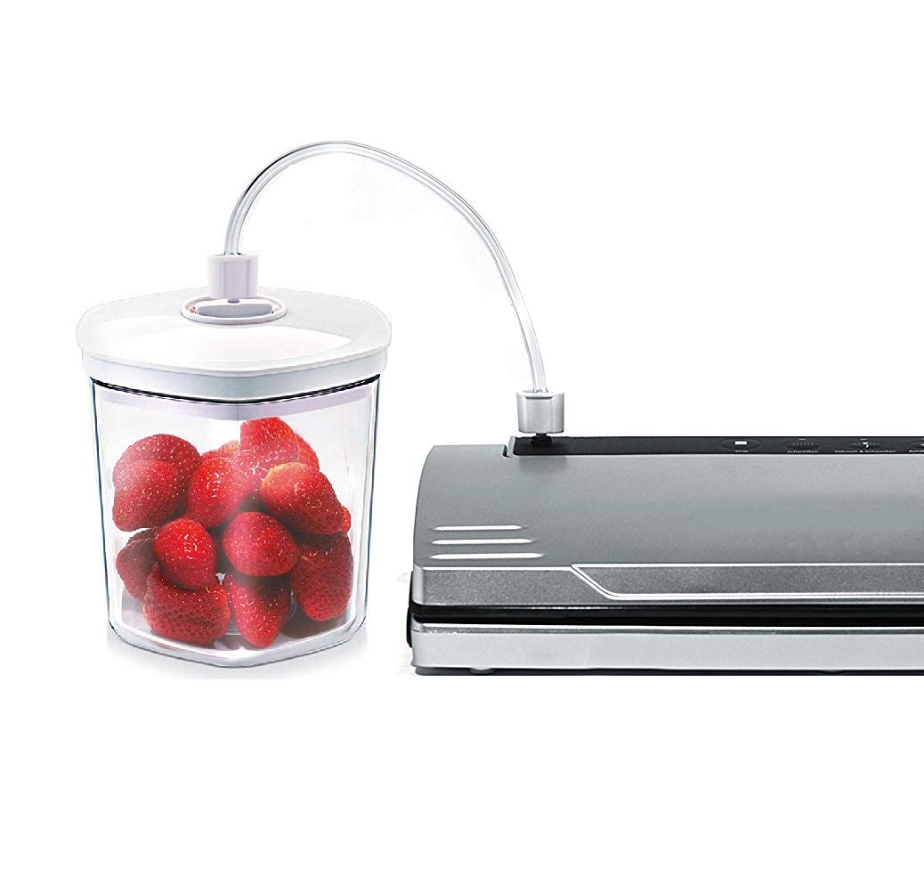 Maxxo VM Pro Professional Vacuum Sealer with double sealing seam, 20 l/min. vacuum pump, 900 mbar sealing pressure, for food vacuum sealing in stainless steel.