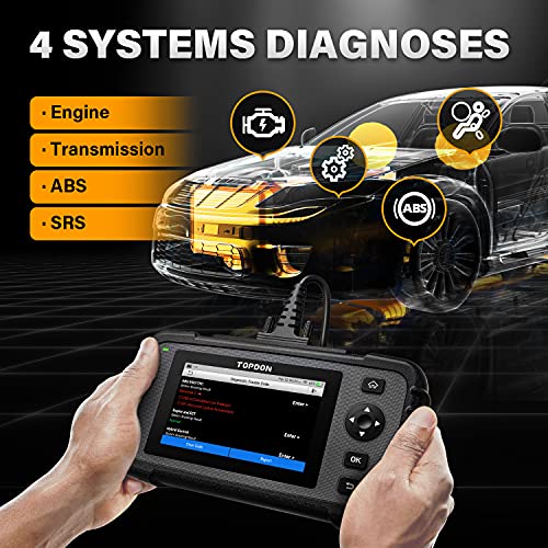 TOPDON OBD2 diagnostic tool ArtiDiag500 for engine/transmission/ABS/SRS, oil reset, steering angle sensor reset, throttle adaptation, free software upgrade, Android 7.0, wired connection.