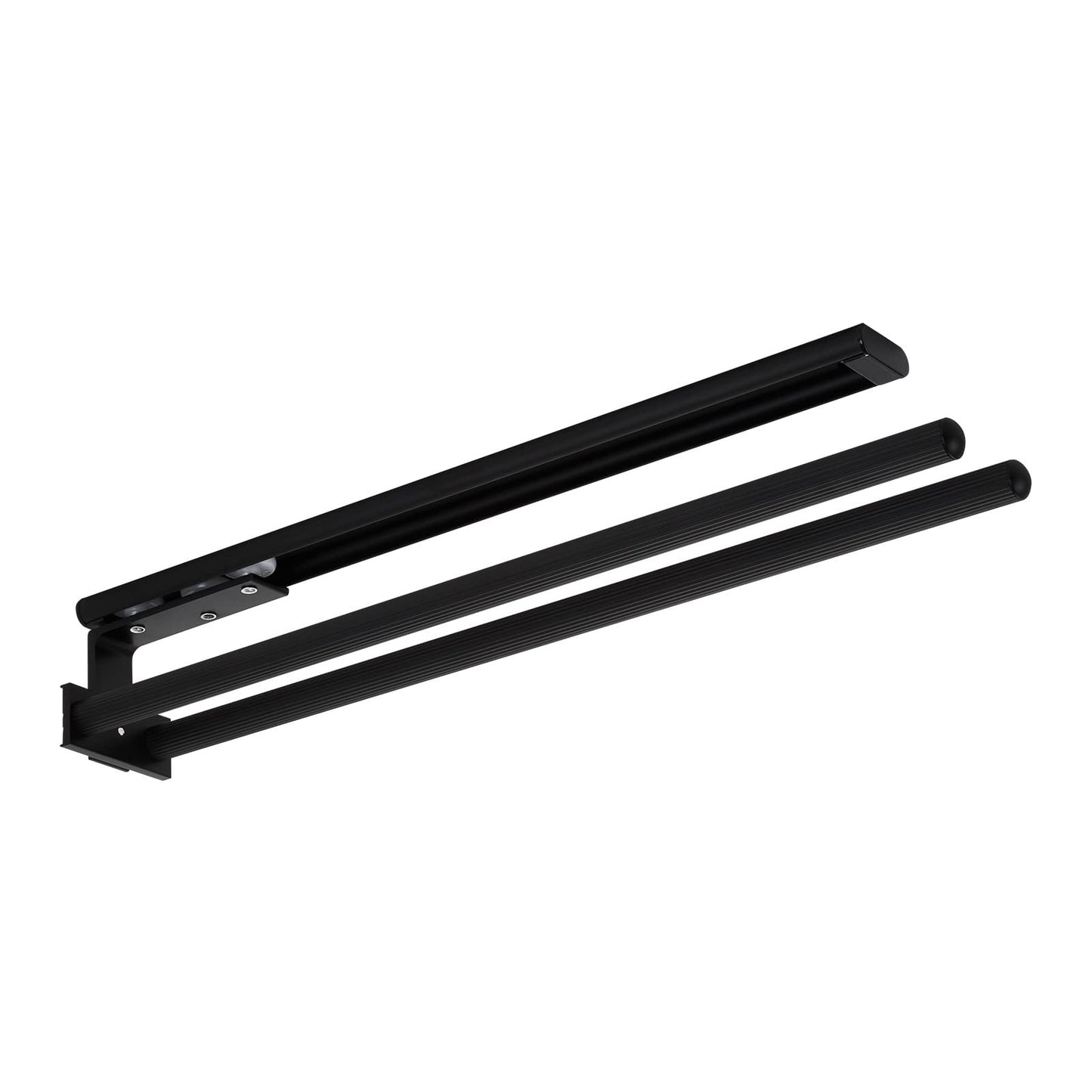 SOTECH aluminum towel holder TED 2-armed black matte (450-730 mm, extendable, rotatable) Telescopic extension suitable for bathroom or kitchen