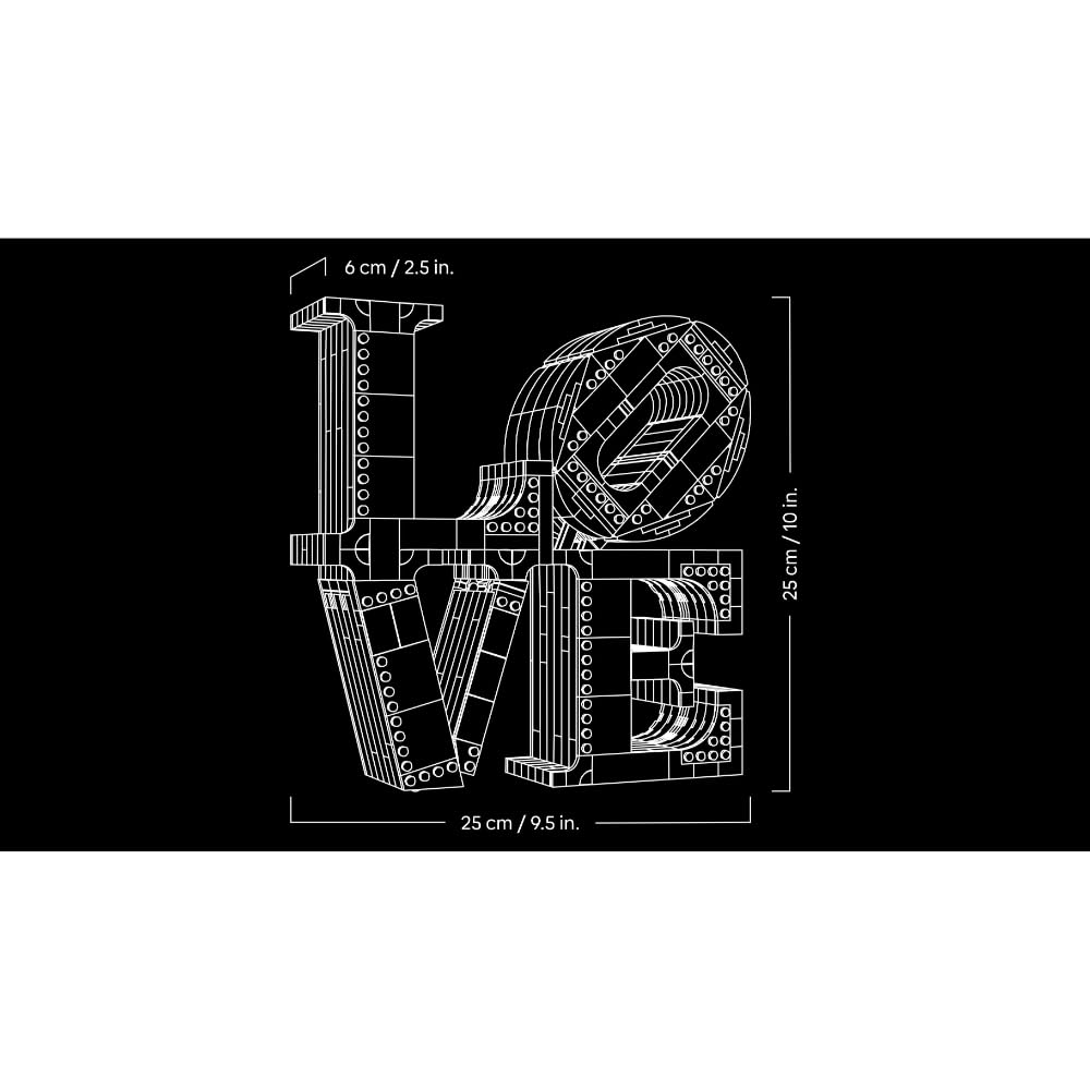 LEGO Art Love, adult set for home decor, Valentine's and Mother's Day gift, couples gift, creative activity for art and design lovers 31214