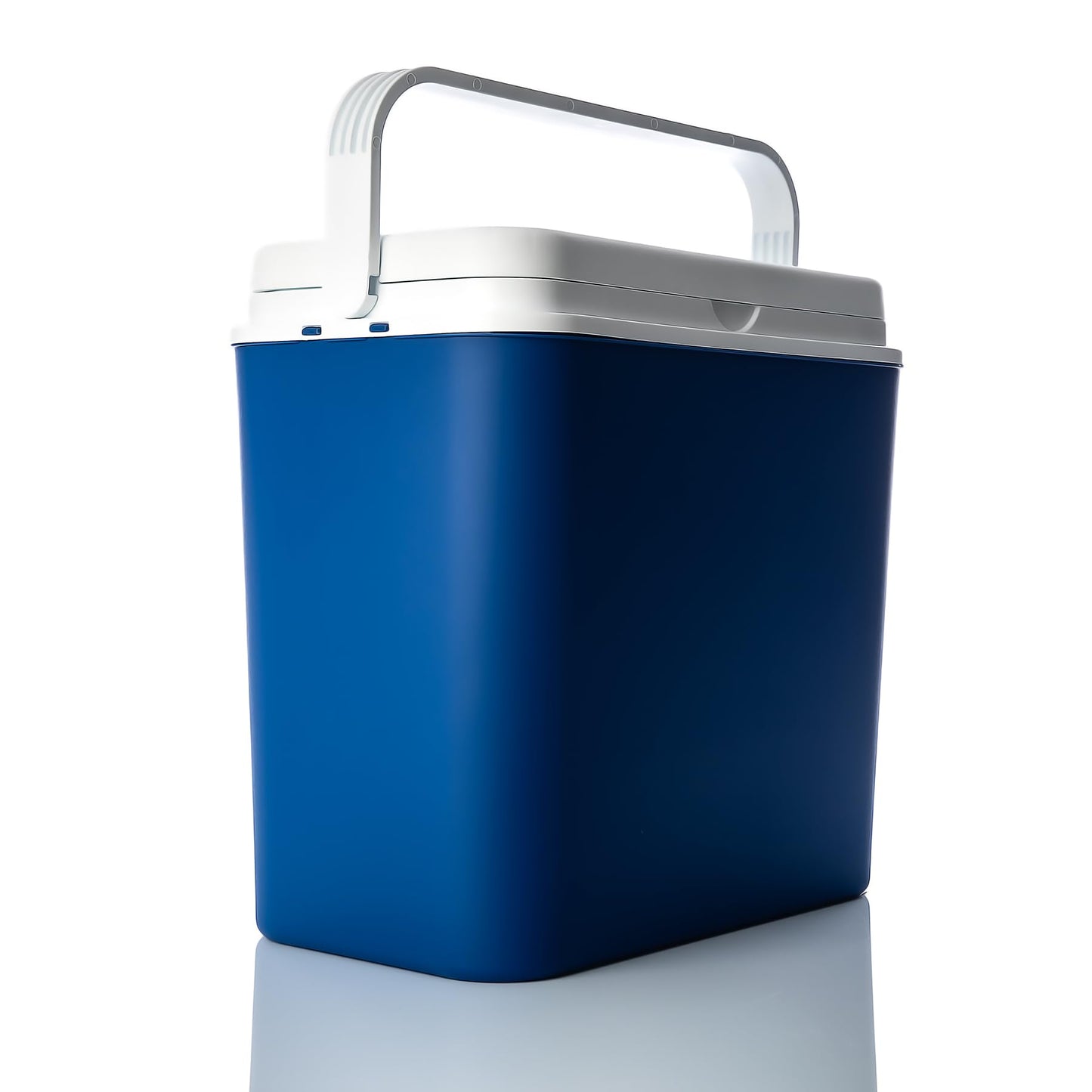 Cooler box 24 liters blue/white incl. 6 cooling packs - Up to 14 hrs cooling - Cooler bag for on the go - Outdoor thermobox for picnics & camping - Made in Europe