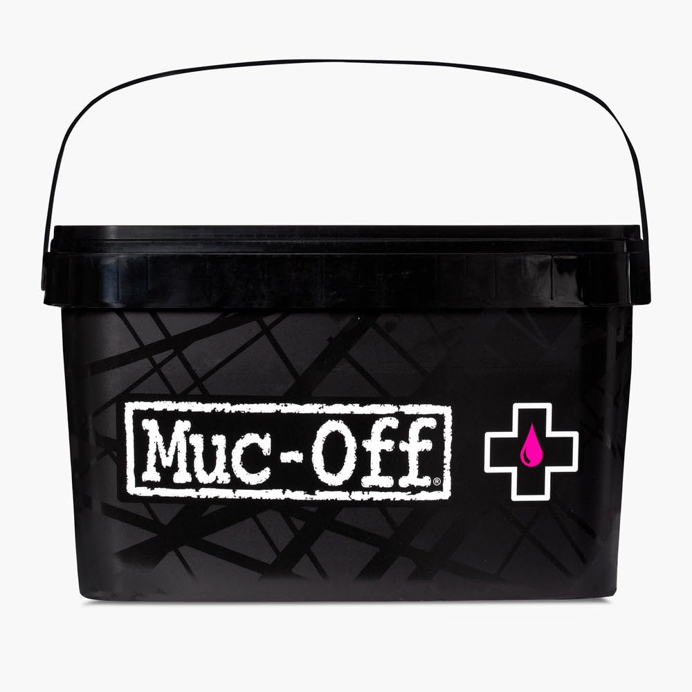 Muc-Off 8 in 1 bike cleaning kit - Great gift for bike lovers - Bike cleaning accessories with Muc-Off Bike Cleaner, Bike Protect, cleaning brushes and sponge in storage bucket.