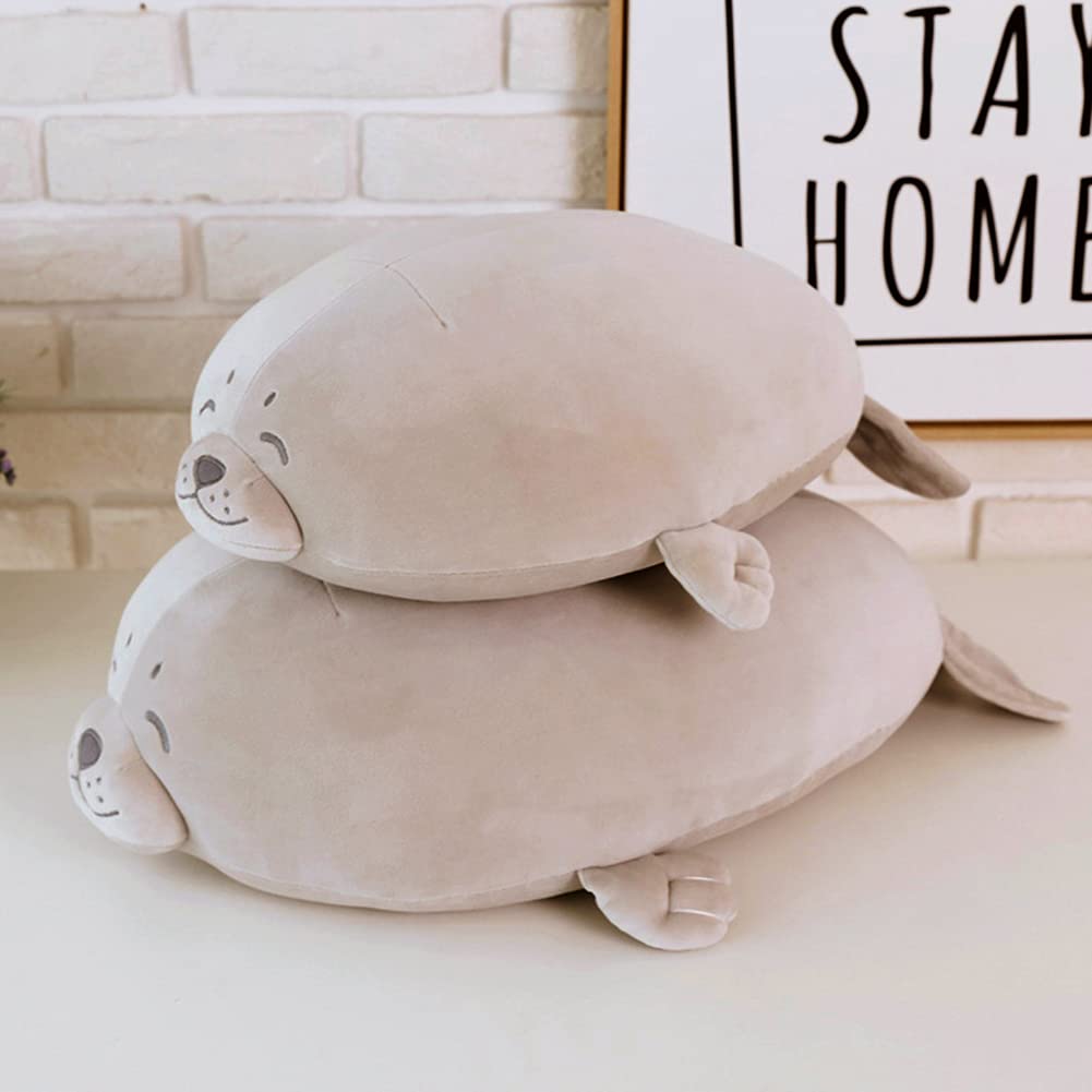 Seal plush toy 40cm, Seal stuffed animal cushion, Soft cushion doll for children girlfriend, cute fluffy stuffed animal, filled plush plush toy decorative cushion plush toy gifts