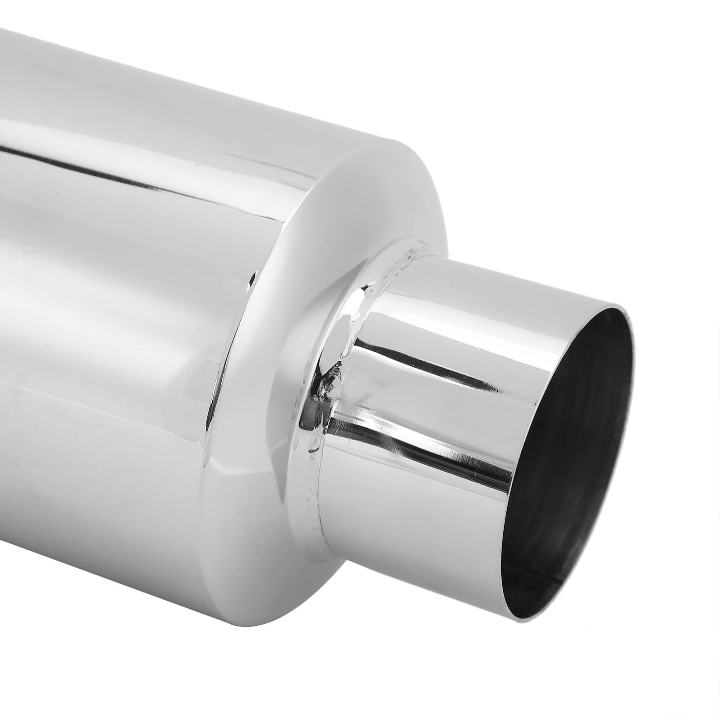 2.5 inch stainless steel muffler straight exhaust tip universal - performance enhancing & deeper sound