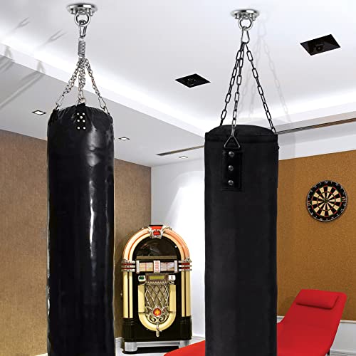 SWAWIS Heavy Duty Ceiling Hook for Hanging Chairs, Swivel Hook for 360° Rotation with a Weight Capacity of up to 500kg. Made of 304 Stainless Steel, suitable for wooden beams, punching bag mounts, and hammocks.