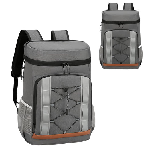 LANHUIYY Cool Backpack 30L Cooler Bag Backpack Thermo Backpack Picnic Backpacks Cool Bag Large Insulated Cooler Bag Men Women for Picnics/BBQs/Camping/Outings/Shopping (Dark Gray, 30L)