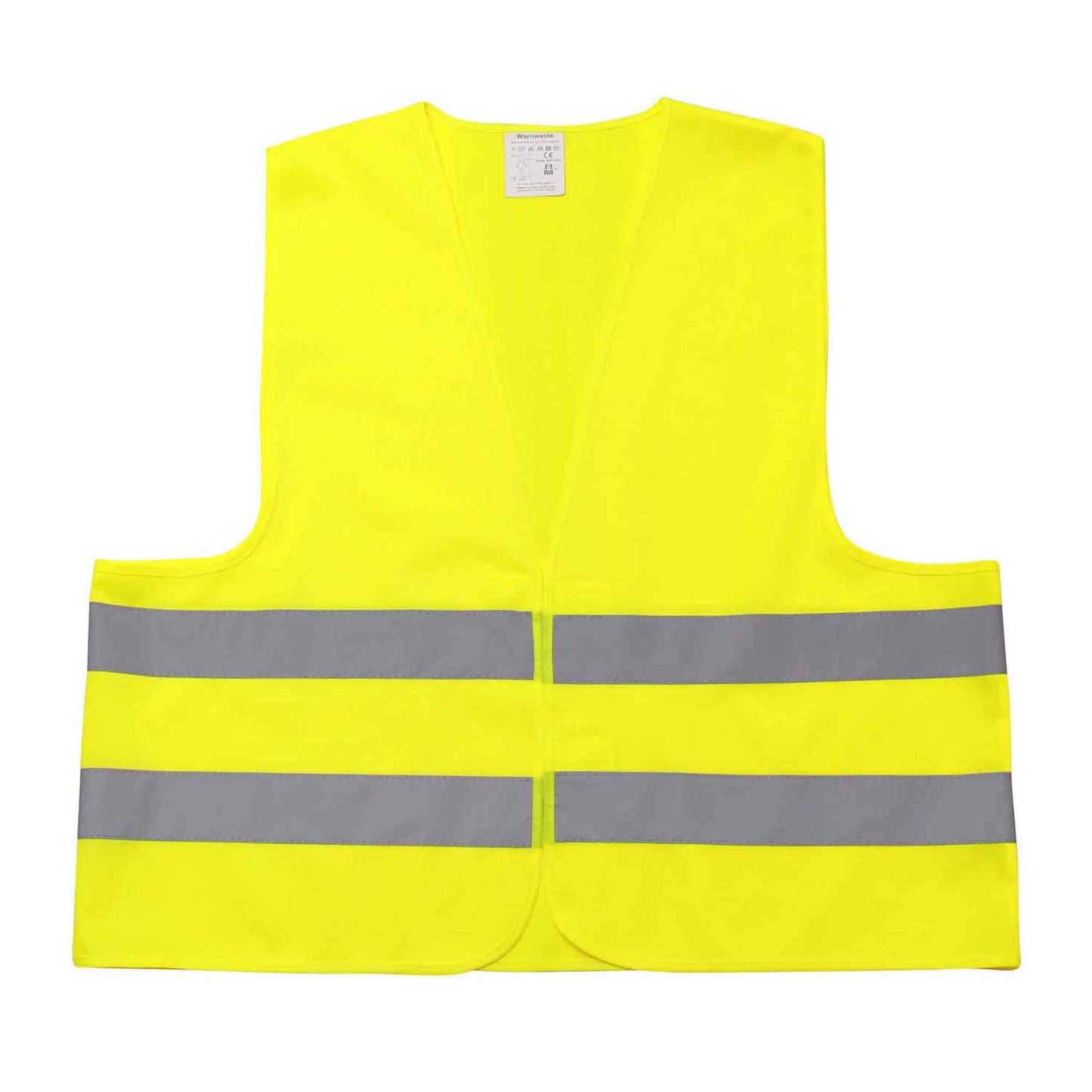 4business 100 pcs High Quality Car Safety Vest yellow EN ISO 20471 Class 2 for adults Unisize TÜV-tested washable