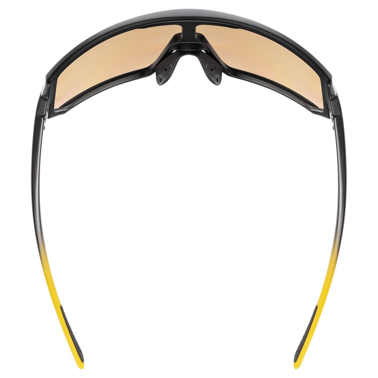 Uvex sportstyle 235 - sports glasses for women and men - 100% UVA, B, C protection - pressure-free fit & perfect grip - sunbee-black matt/yellow - one size