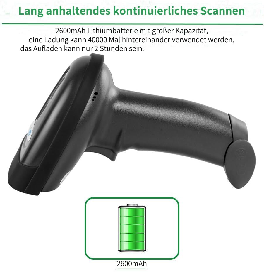 NETUM NT-1228BC Bluetooth CCD Barcode Scanner Handheld Wireless 1D Bar Codes Imager for Mobile Payment Computer Screen Scan Supports IOS & Android