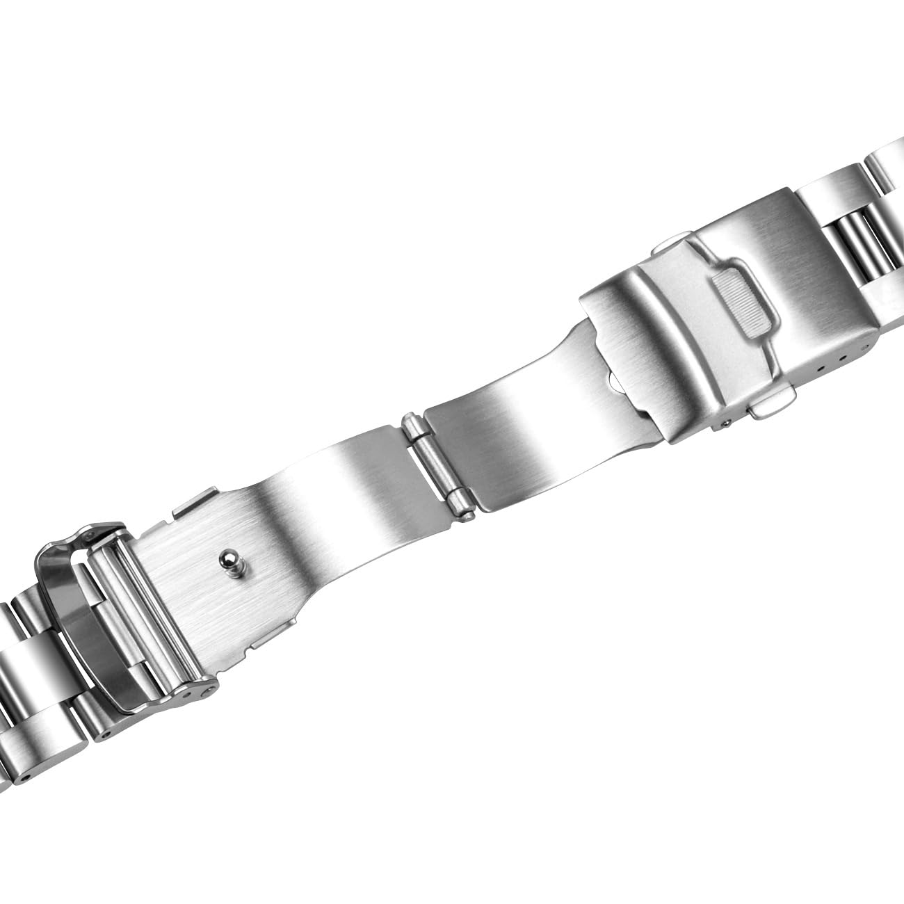 Join 20mm 22mm Stainless Steel Watch Band Curved Ends Metal Bracelet Quick Release Replacement Strap for Men Women Deployment Clasp Black Silver