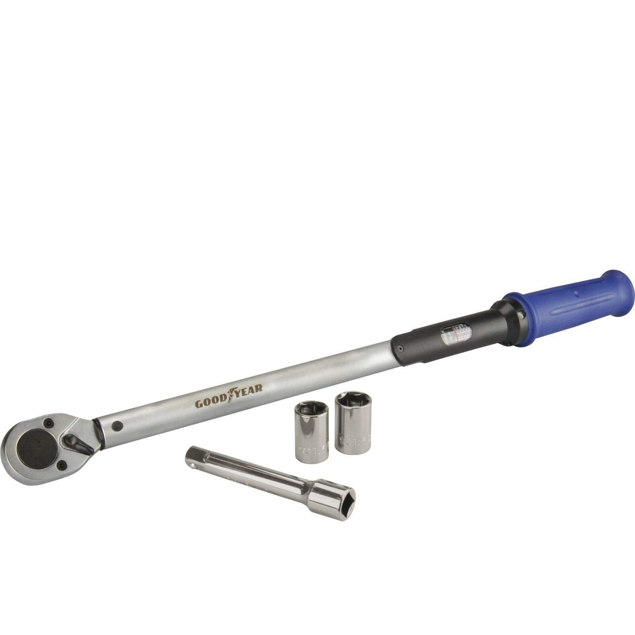 Goodyear 10640 SUV and off-road jack 3 tons, 75522 Premium torque wrench, adjustable from 42 to 210 Nm, 1/2" square drive