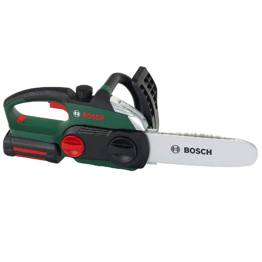 Theo Klein 8399 Bosch Chainsaw I Realistic, child-sized replica I 13 cm x 39.5 cm x 14 cm & Bosch Battery-Powered Lamp I Lamp that rotates 90 degrees I 9.5 cm x 6.4 cm x 18 cm