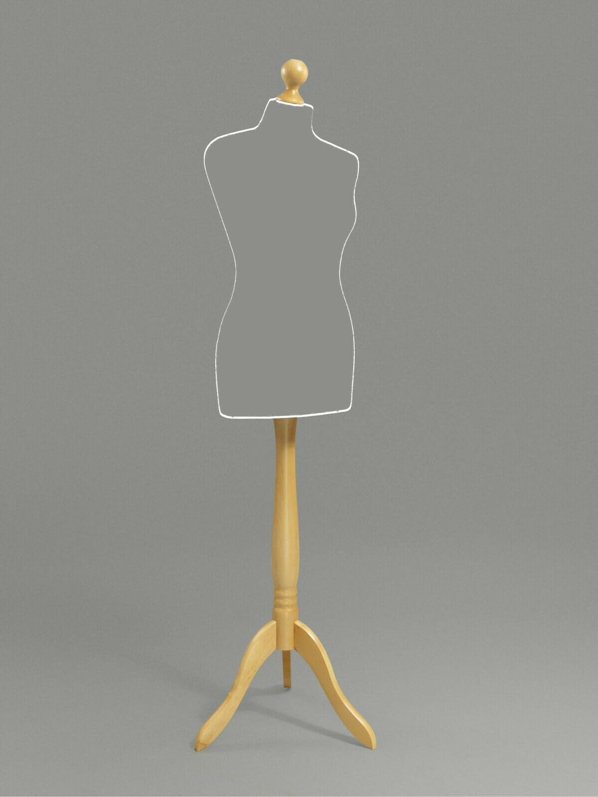LUCCESI Tailor's Dummy | Male | Size L | Interchangeable Cover Cream-White | Beech Stand | Display Mannequin | more Women's Sizes S - XL