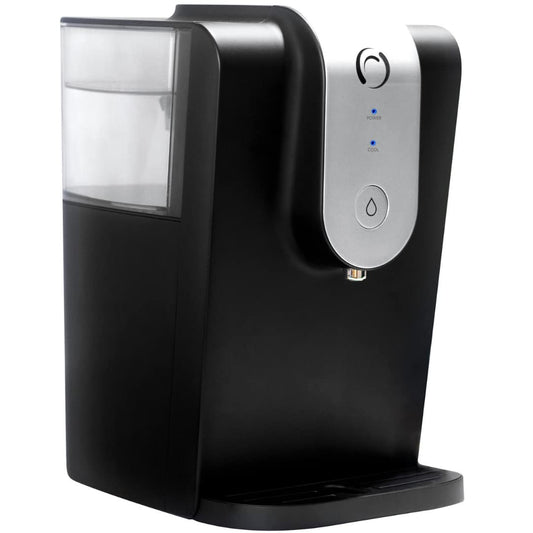 Aqua Optima Lumi, filtered water cooler and dispenser for your countertop, 8.2 liter capacity, with 1 x 30 Day Evolve+ water filter cartridge, black.