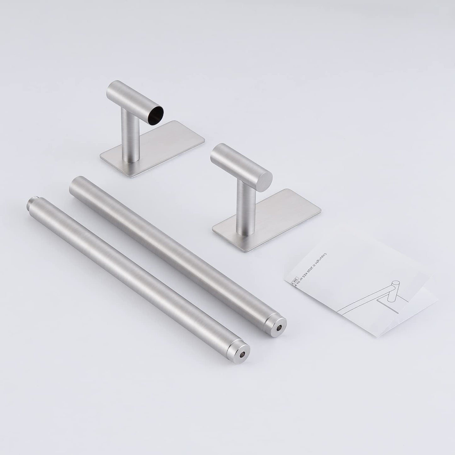 KES Towel Holder Without Drilling 60CM Towel Bar Stainless Steel SUS304 Self Adhesive Towel Rack Bathroom Brushed, BTH7300S60-2