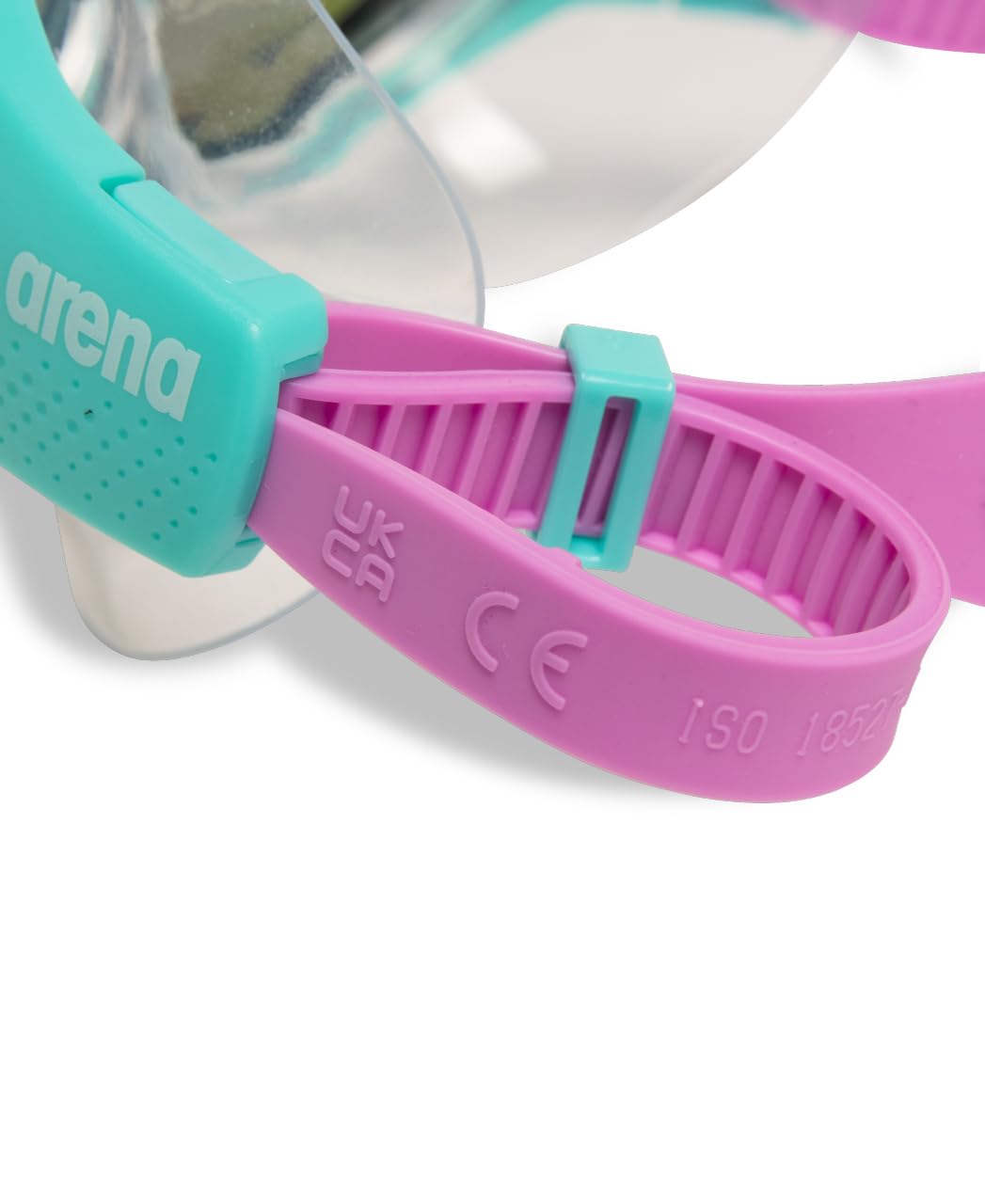 ARENA Kids Swim Goggles "The One Mirror" for ages 6-12, large fit, Polycarbonate lens, Blue/Water/Violet.
