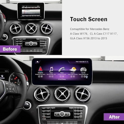 Android 13 Car Radio 12.3'' Touchscreen for 2013-2015 Mercedes Benz A/B-Class GLA CLA W176 W246 C117 X117 X156 with NTG 4.5/4.7, supports Apple Carplay, Android Auto, Mirror Link, 8G+128G