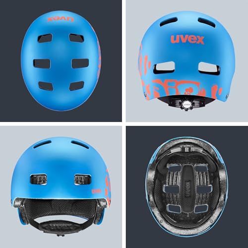 uvex kid 3 cc - sturdy bike helmet for kids - individual size adjustment - optimized ventilation - blue matte - 51-55 cm