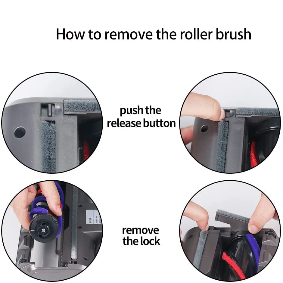Brush compatible with Dyson V7, V8, V10, V11, V15 vacuum cleaners. Electric brush with direct drive and 4 front lights for hard floors and low-pile carpets.