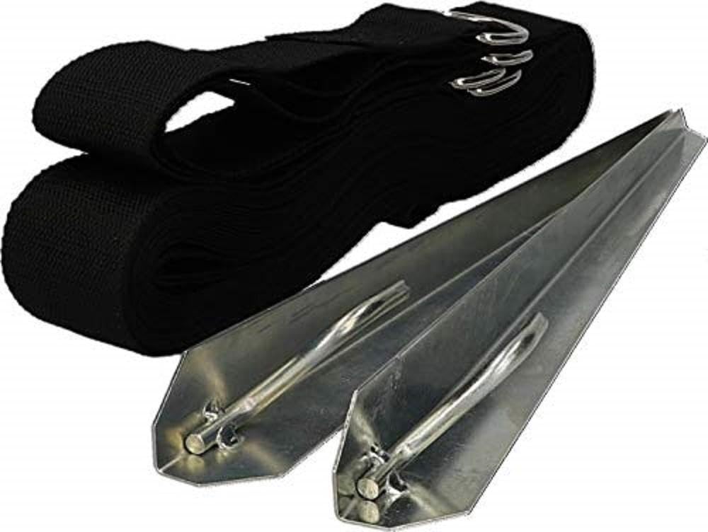 Cartrend storm tie-down set, for caravan and motorhome awnings, tents and canopies, easy installation, length: 12.5m, 5 pieces