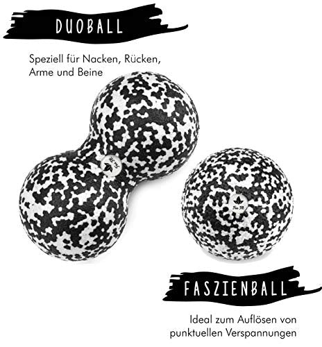 Fas Fit fascia roller - massage rollers & fascia balls - fascia roller for effective fascia training - incl. poster, exercise booklet, e-book and gym bag