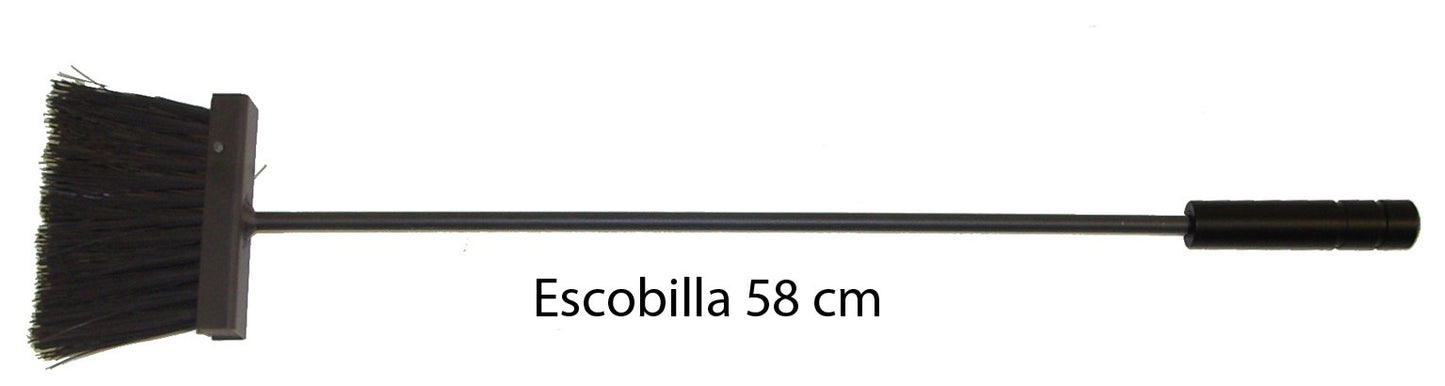 Imex El Zorro 10046 Fireplace Set, square, stainless steel accessories with bellows, 50 x 20 x 20 cm.