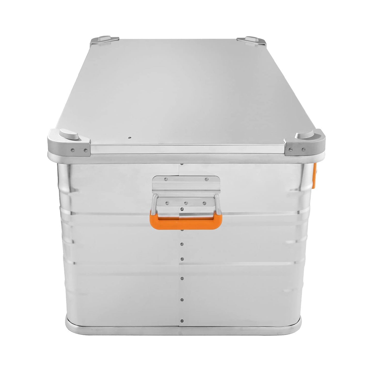 Aluminum box aluminum case lockable E141 - Premium aluminum storage box 141 liters - lid with aluminum die-cast stacking corners and rubber seal - includes locks