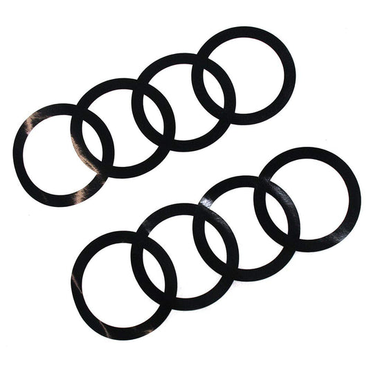 Audi 8W0064317FY9B Decorative foil rings logo lettering brilliant black