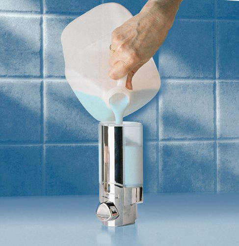 Soap dispenser - Hygiene dispenser Aviva II chrome with 2 compartments wall mountable lockable