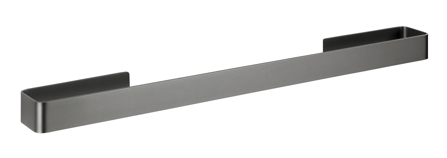 WENKO Montella towel holder, mounting with Strip-it special adhesive pad, 61 x 4 x 6 cm, Anthracite