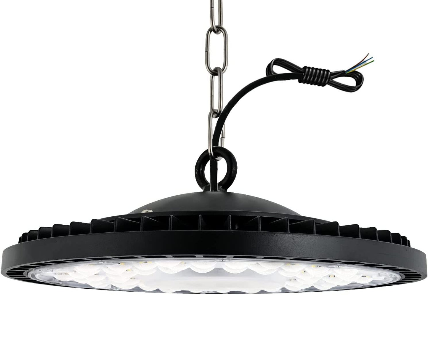 Jefedana 200W LED High Bay Light, 20000LM UFO Workshop Lamp IP65 Industrial Lamp, 6500K Cold White Warehouse Lighting for Workshops Industrial Factory Halls