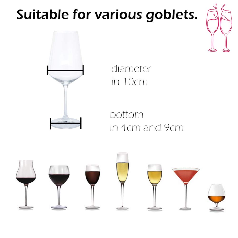 YunNasi 2 Pieces 5 Row Wine Glass Holder Metal Glass Rack Holder Under Cabinet with Screws Hanging Wine Glass Rack for Home Bar Kitchen Bar Pub Restaurant, Black