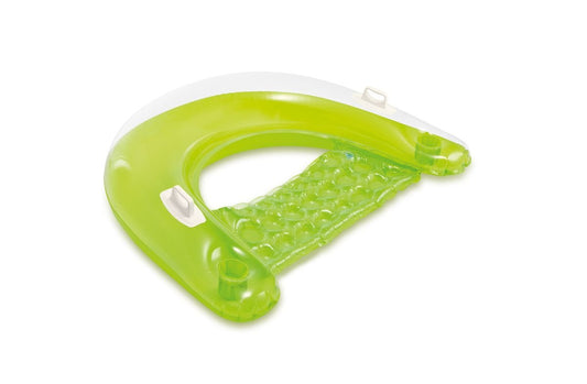 Intex Adult Sit 'n Float, transparent/green/orange, 152 x 99 cm, 58859EU