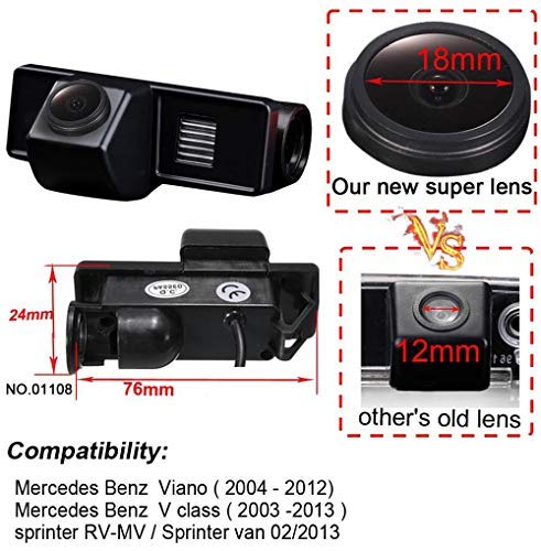 Car rear view camera waterproof parking camera for Mercedes Benz Vito W639/Viano/V Class/Sprinter RV-MV (HD Camera)