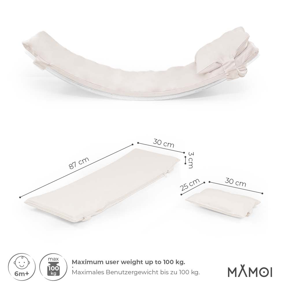 MAMOI® Kids Balance Board Mat, Cushion for balance board rocker, Balance and equilibrium trainer, Soft mat for indoor balance board, Mat from 1