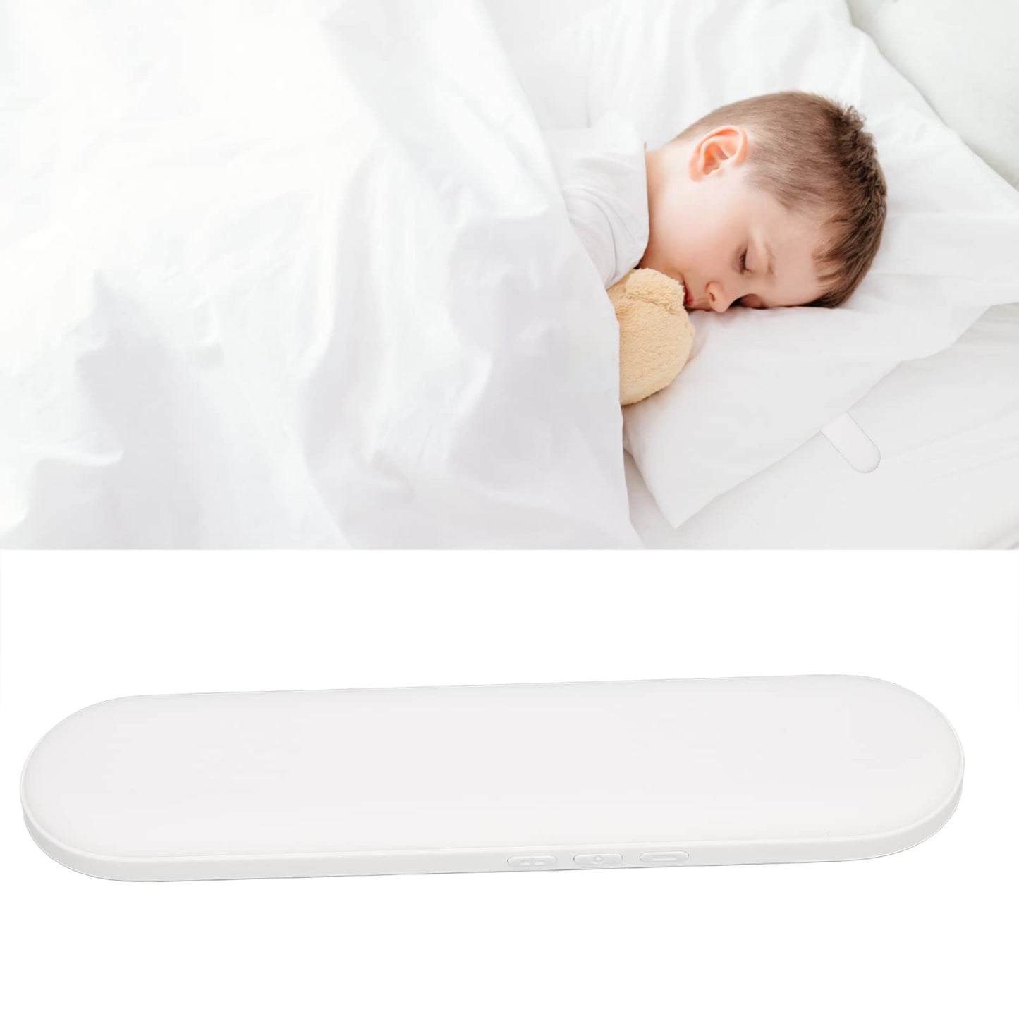 Pillow speaker Bluetooth pillow speaker ABS Bluetooth pillow speaker Portable bone conduction sleep speaker with stereo bass for deep sleep (White)