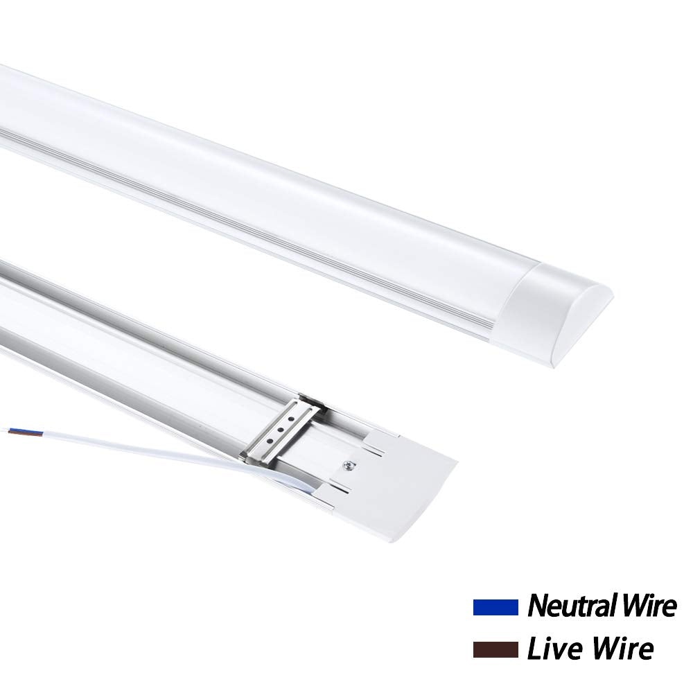 8pcs Waterproof LED Light, 30W LED Ceiling Light Fluorescent Lamp, 6500K 3000LM Bathroom Lamp, LED Light Bar for Garage Warehouse Workshop Bathroom Office Basement Shop, Cool White LED Ceiling Light