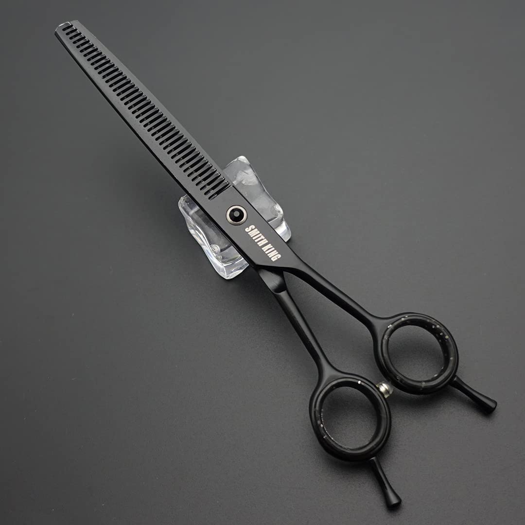7.0 inch Professional Dog Grooming Scissors Set Straight & Thinning & Curved & Chunker & Comb 5 pieces in 1 set for left-handed & right-handed black