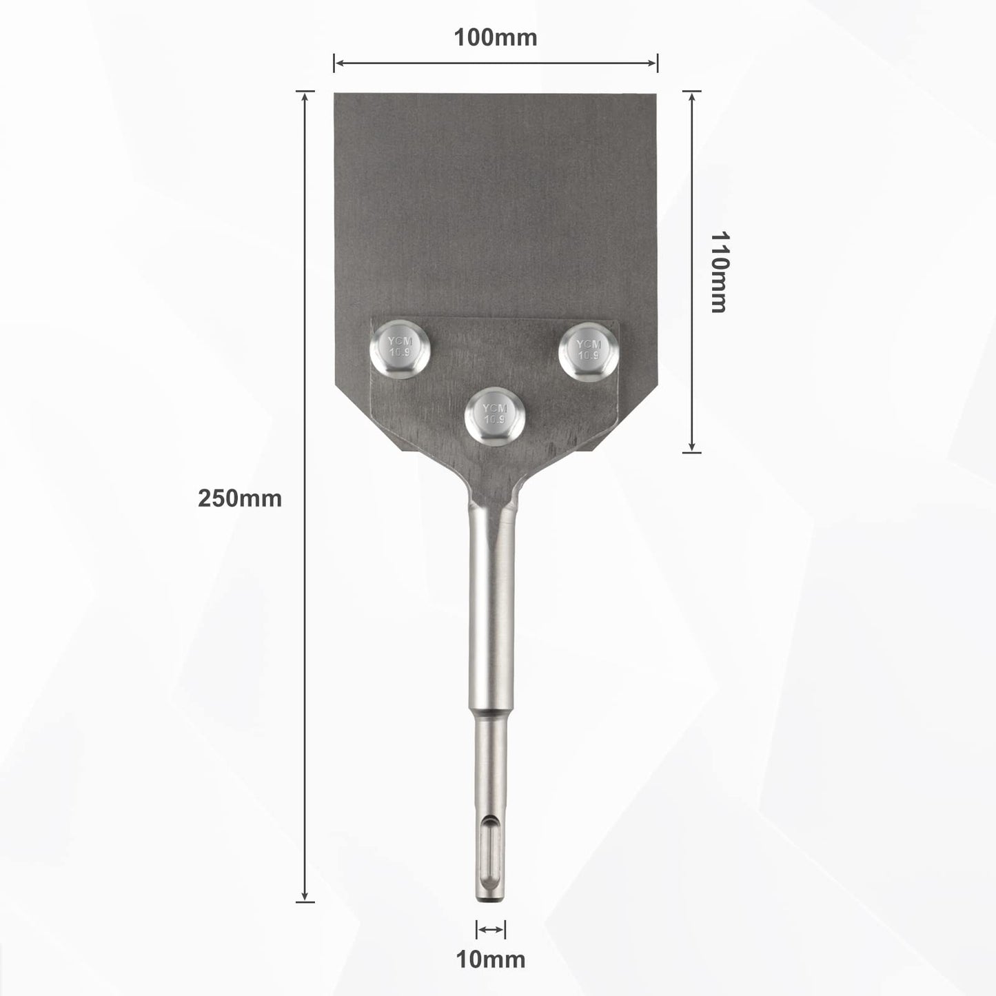 CPROSP SDS-Plus Spatula Chisel Tile Chisel 250x100mm, for removing floor coverings and coatings in conjunction with demolition tools.