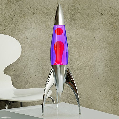 Mathmos Telstar Rocket Lava Lamp - Purple/Red