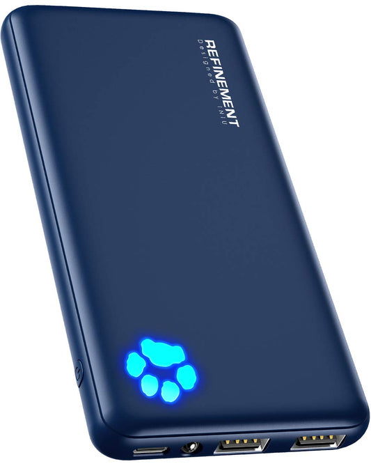 INIU Power Bank, the slimmest & lightest USB C 10000 mAh External Battery, THREE 3A Outputs Portable Charger with Flashlight for iPhone 16 15 14 13 12 Samsung Galaxy and more